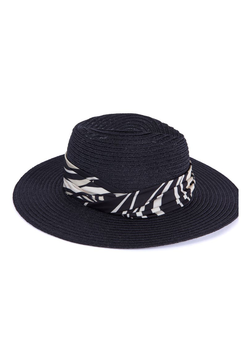 Courtney Packable Fedora, Alternate, color, BLACK