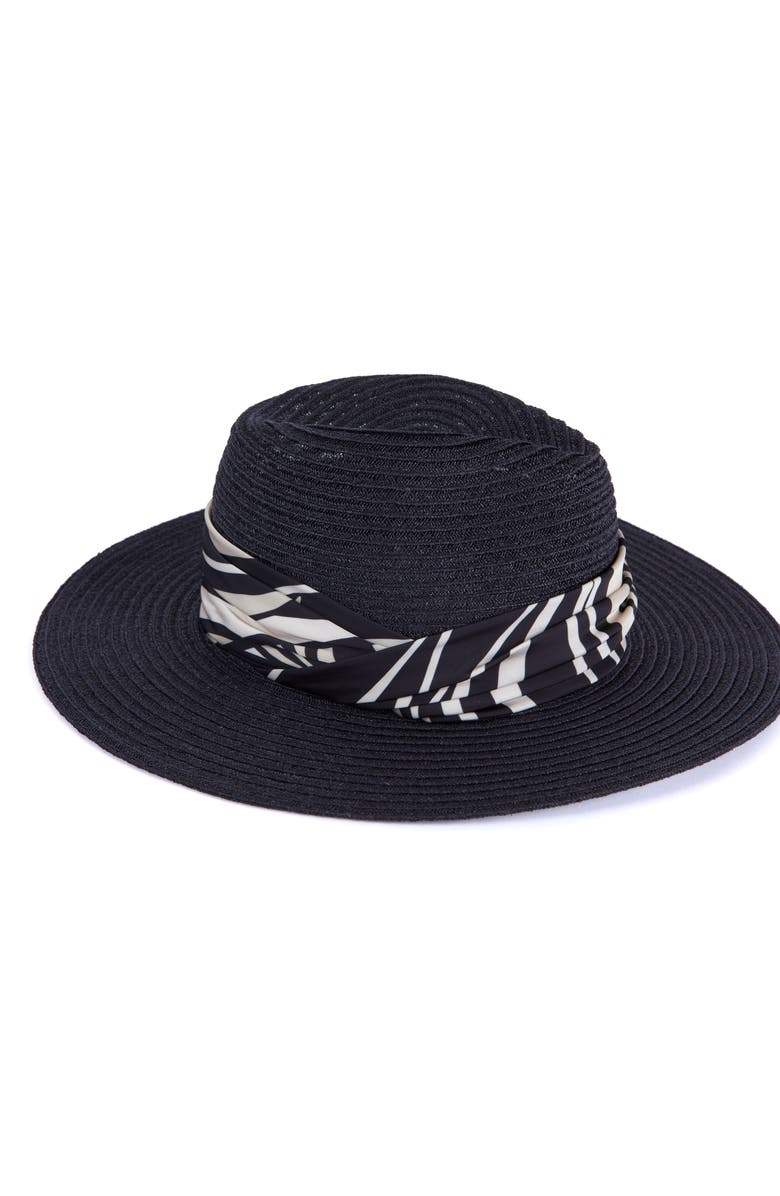 Eugenia Kim Courtney Packable Fedora, Alternate, color, Black