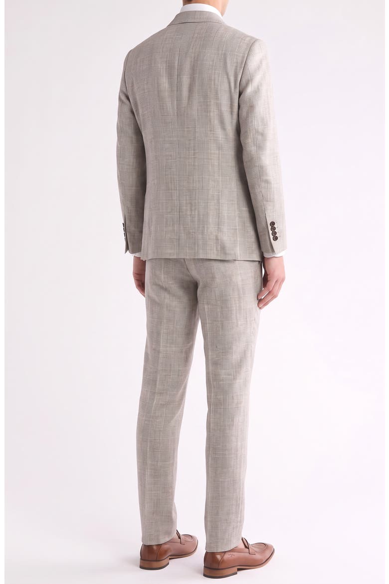 Double Breasted Plaid Suit, Alternate, color, BEIGE
