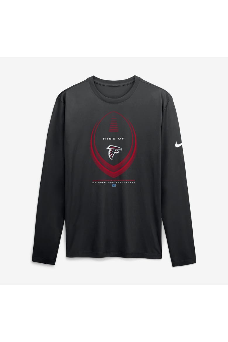 Men's Nike Black Atlanta Falcons Legend Icon Dri-FIT Long Sleeve T-Shirt, Alternate, color, Black