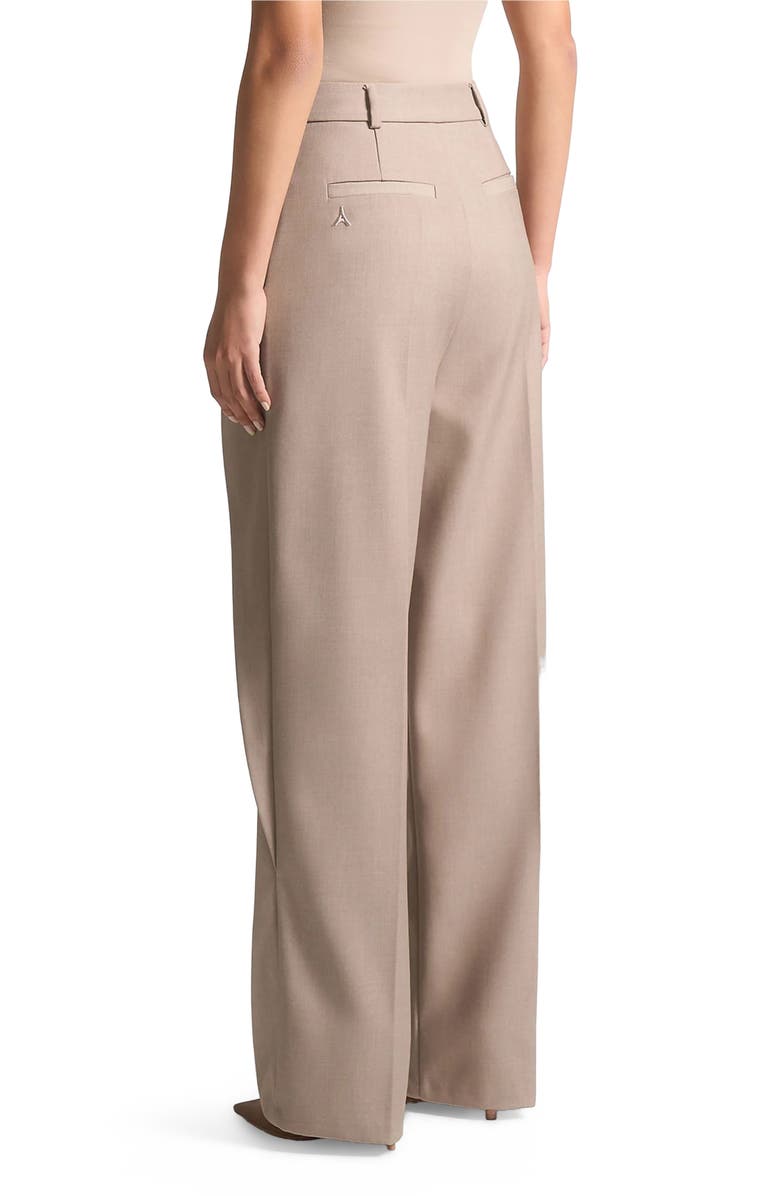 Manière De Voir Foldover Trousers with D-Ring Belt, Alternate, color, Taupe