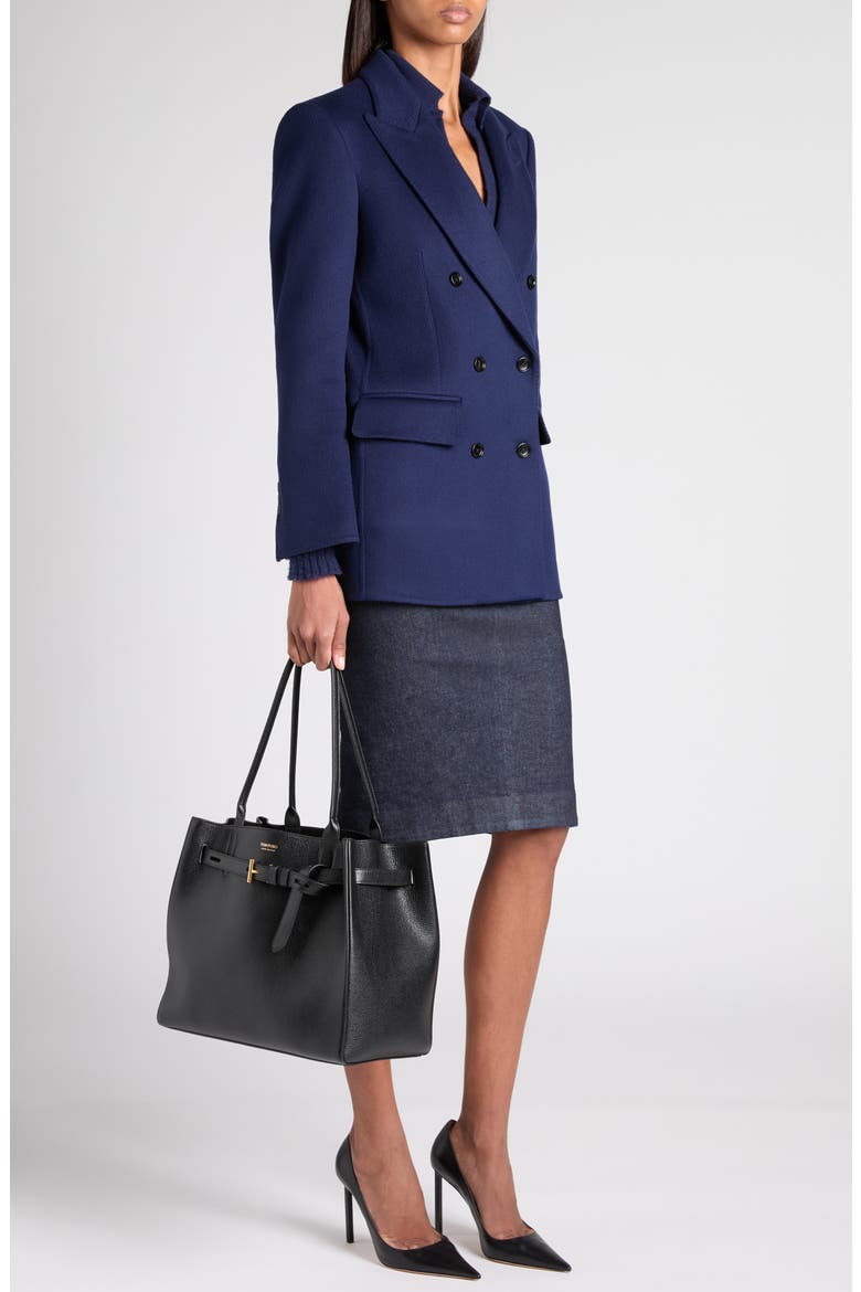 Double Breasted Wool & Cashmere Blazer, Alternate, color, HB600 ROYAL BLUE