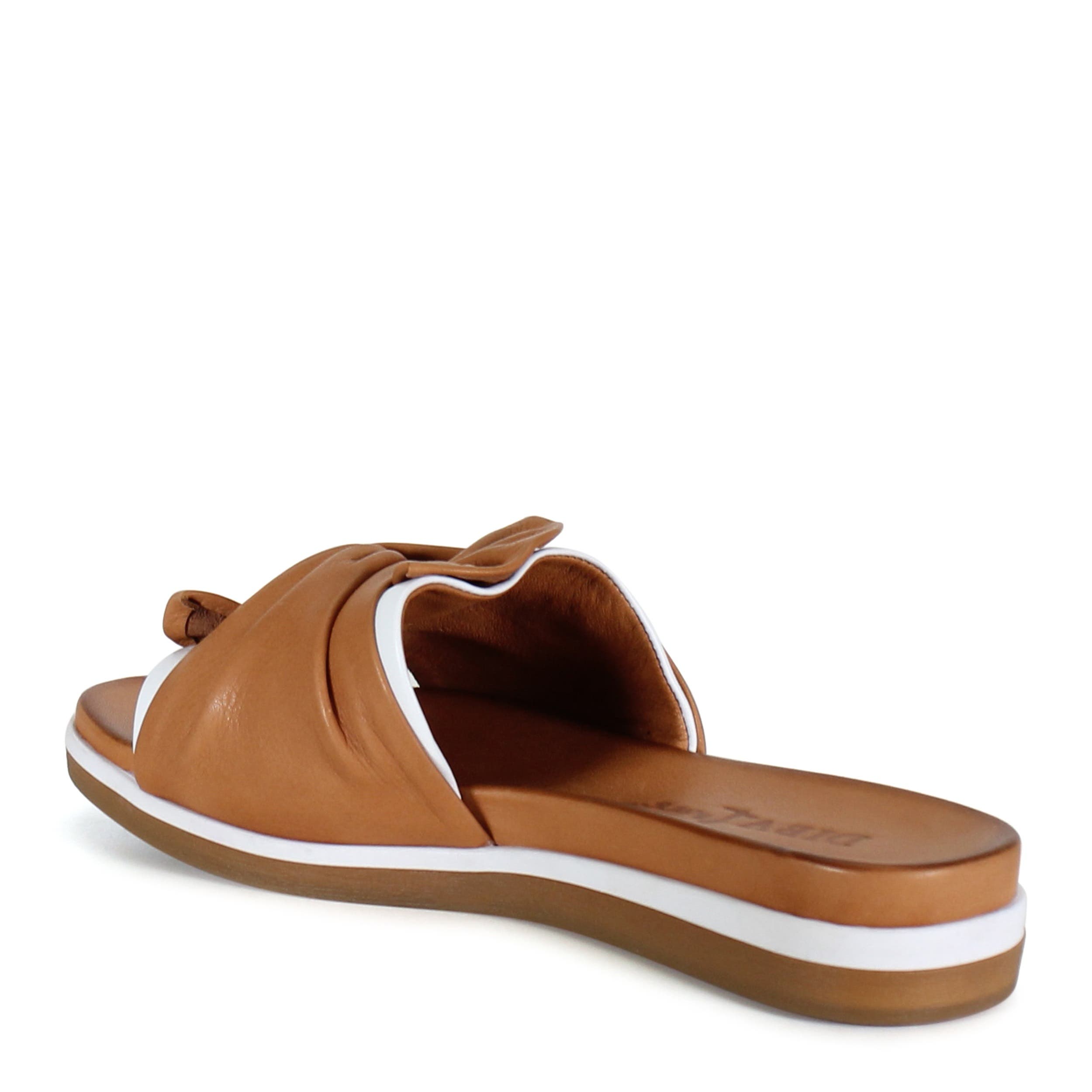 Diba True PROD IGEE Leather Flat Sandal, Alternate, color, Coconut/White