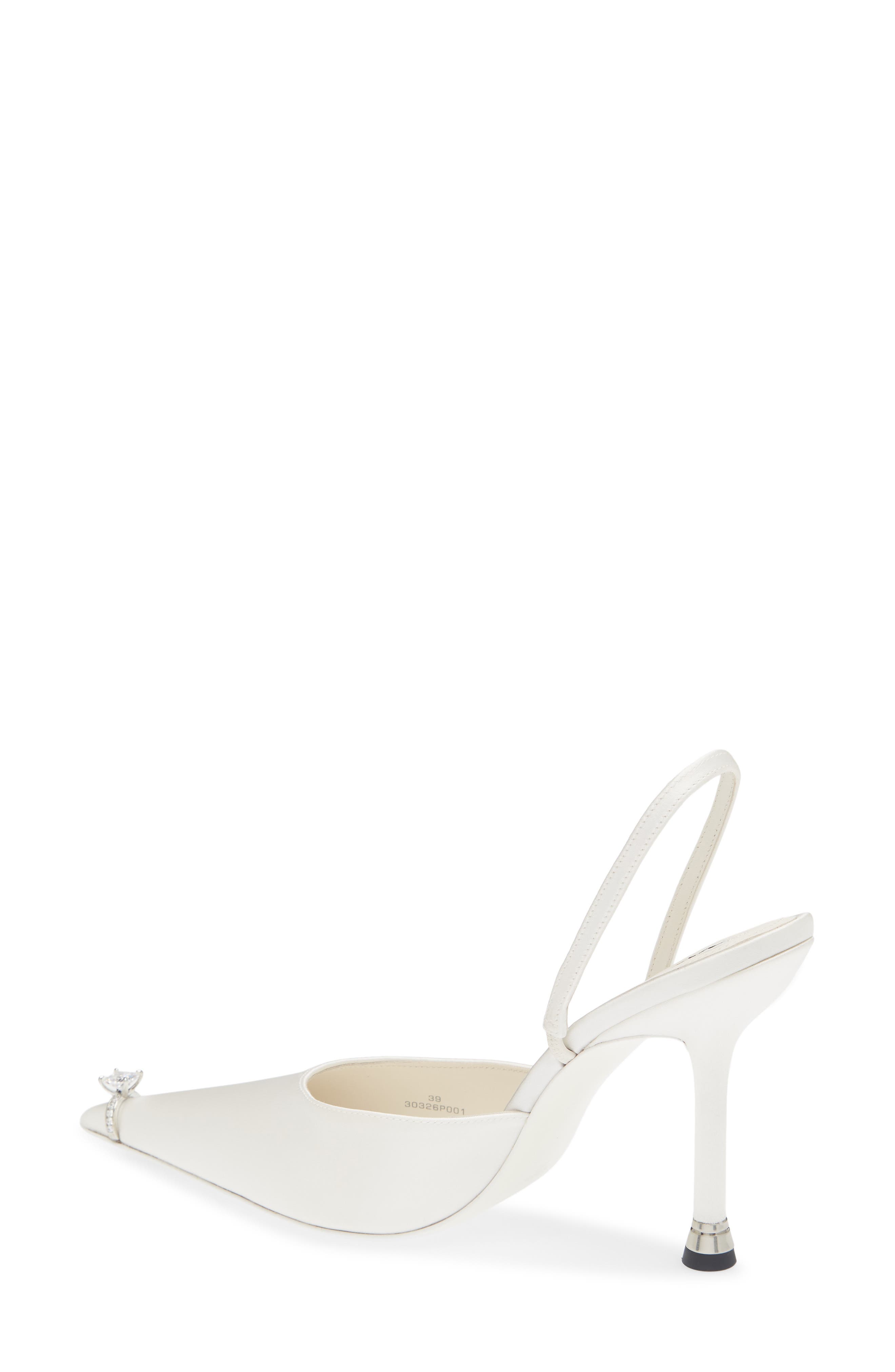 Akilita Pointed Toe Slingback Pump, Alternate, color, WHITE