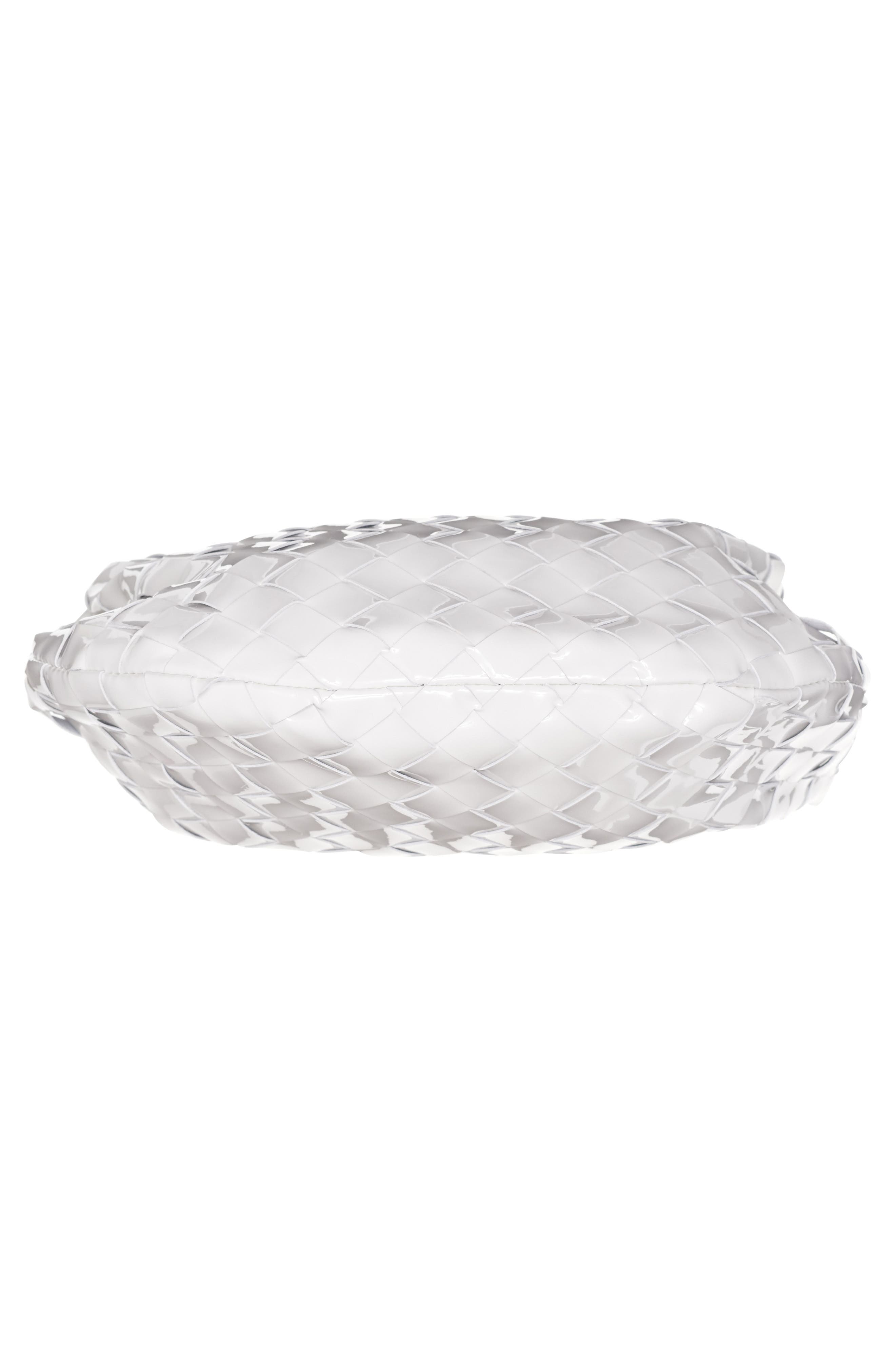 Bottega Veneta Mini Jodie Patent Leather Hobo, Alternate, color, 