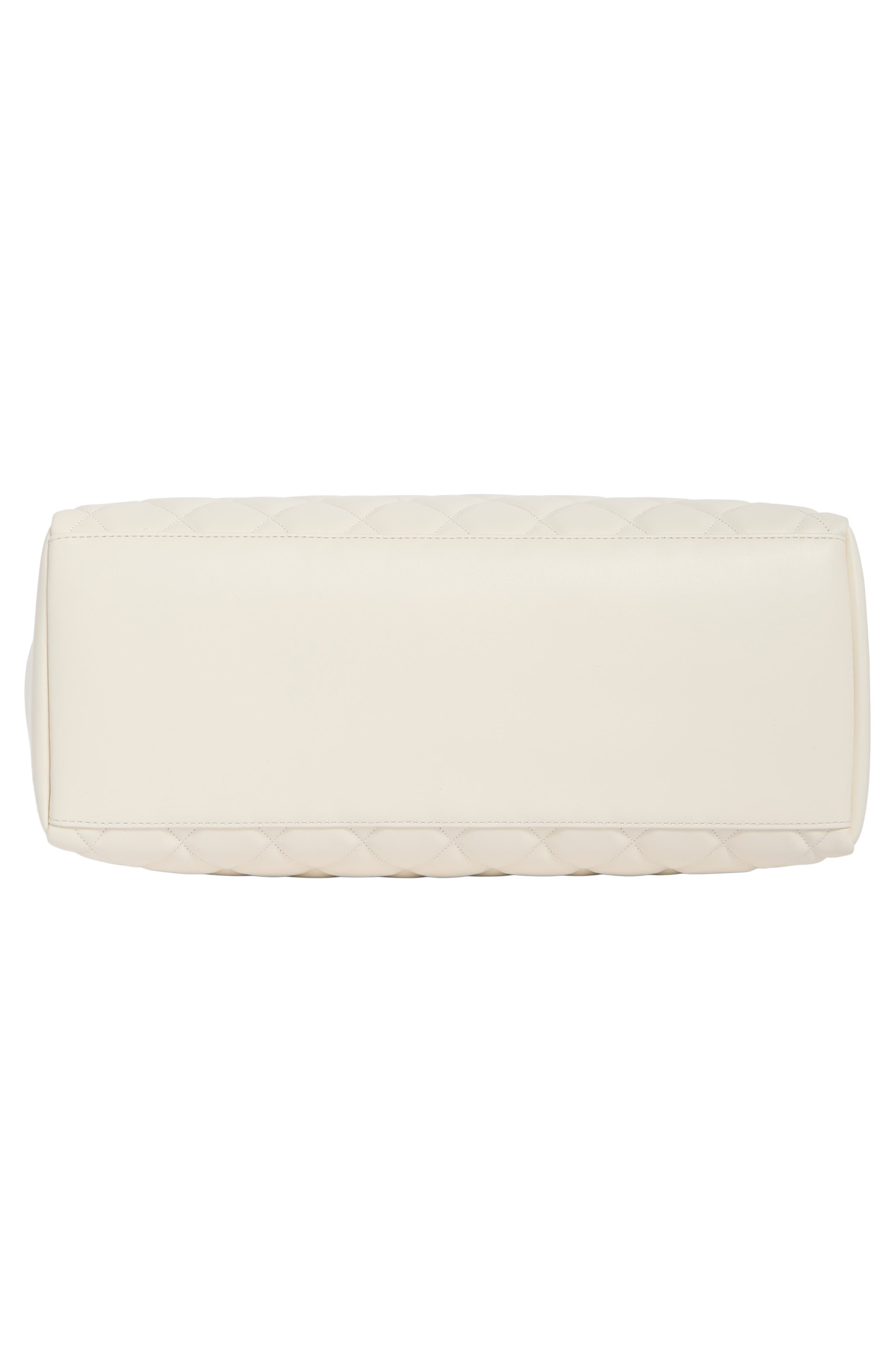 Carey Medium Quilted Leather Tote, Alternate, color, MERINGUE