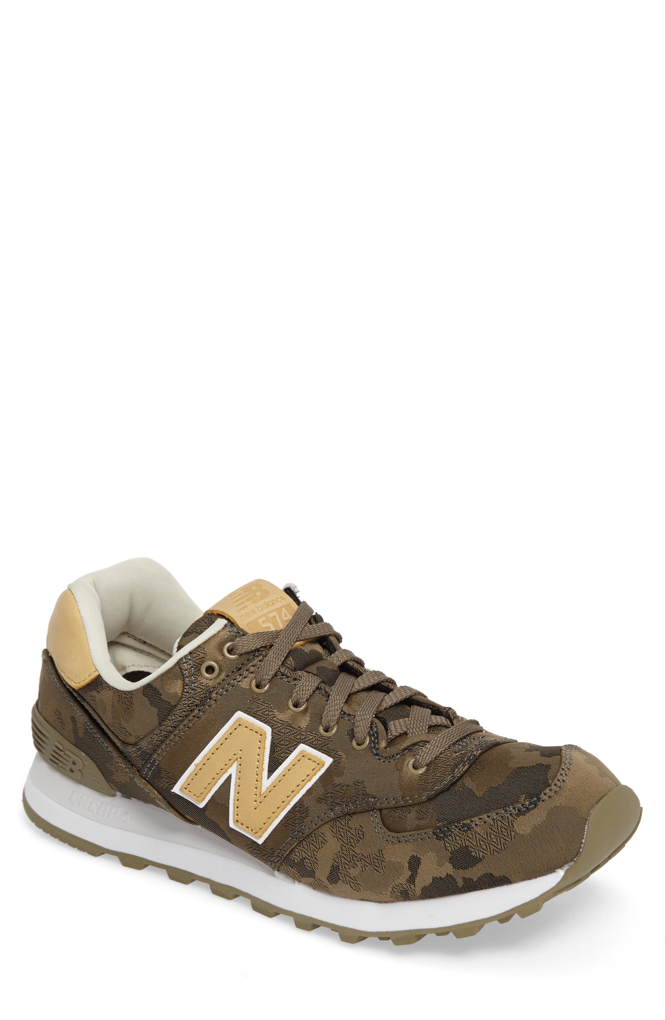 New Balance 574 Camo Sneaker, Main, color, 