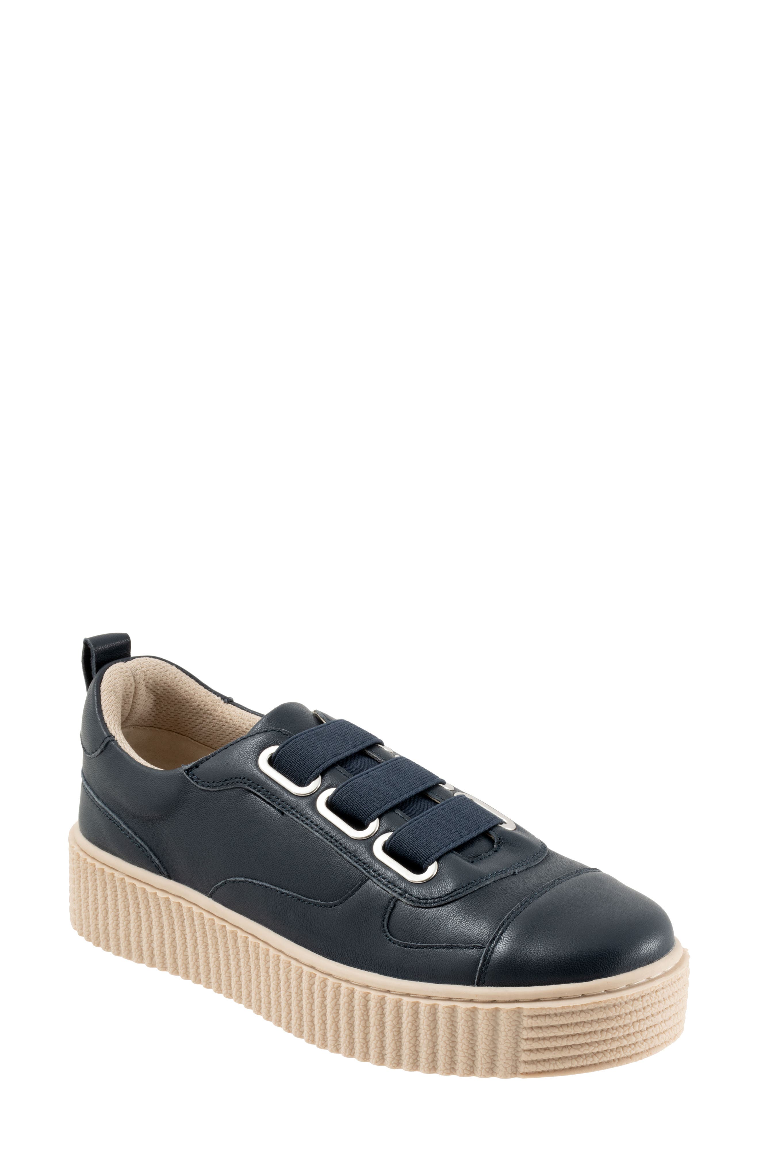 Trotters Bliss Platform Sneaker, Main, color, Navy