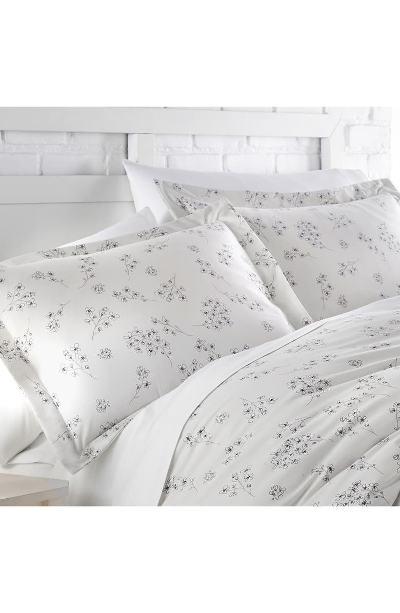 SOUTHSHORE FINE LINENS Sweet Florals Comforter Set, Alternate, color, Sweet Florals Grey