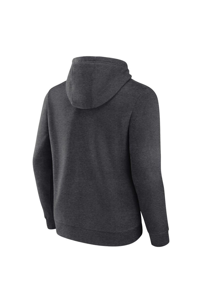 Men's Fanatics Branded  Heather Charcoal Brooklyn Nets Primary Logo Pullover Hoodie, Alternate, color, Heather Charcoal