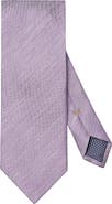 Eton Mid Purple Solid Linen & Silk Tie