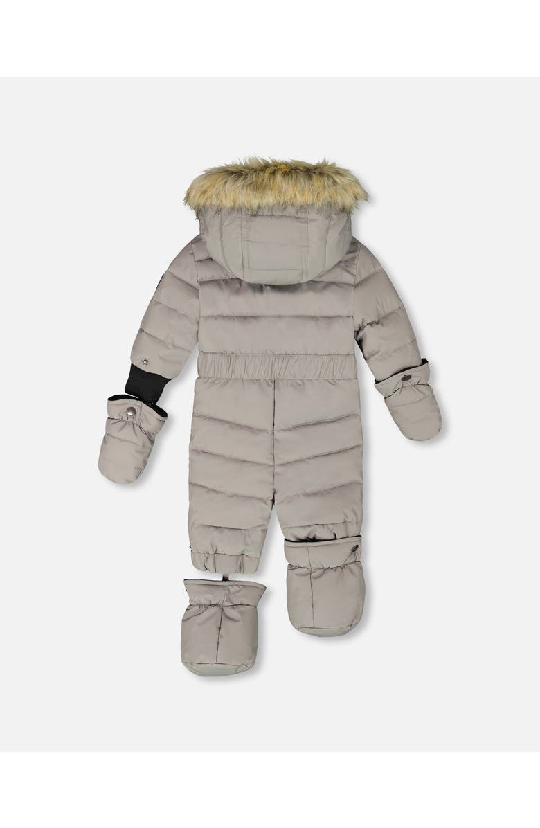 Deux par Deux Gender Inclusive One-Piece Original Puffy Snowsuit, Alternate, color, Gray