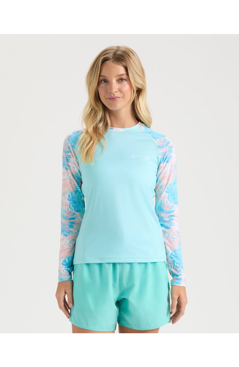 Salt Life On Holiday SLX Performance Long Sleeve Shirt, Main, color, Light Aruba