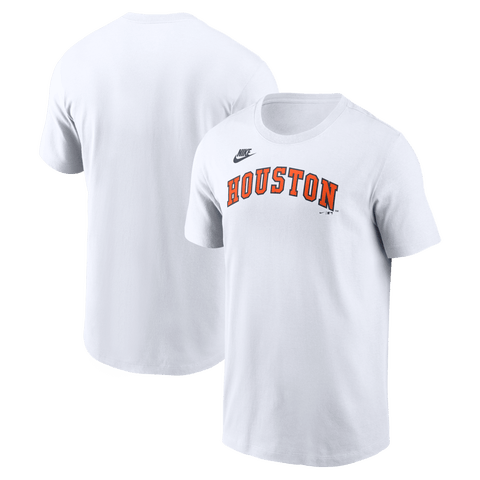 Men's Nike White Houston Astros Cooperstown Collection Wordmark T-Shirt