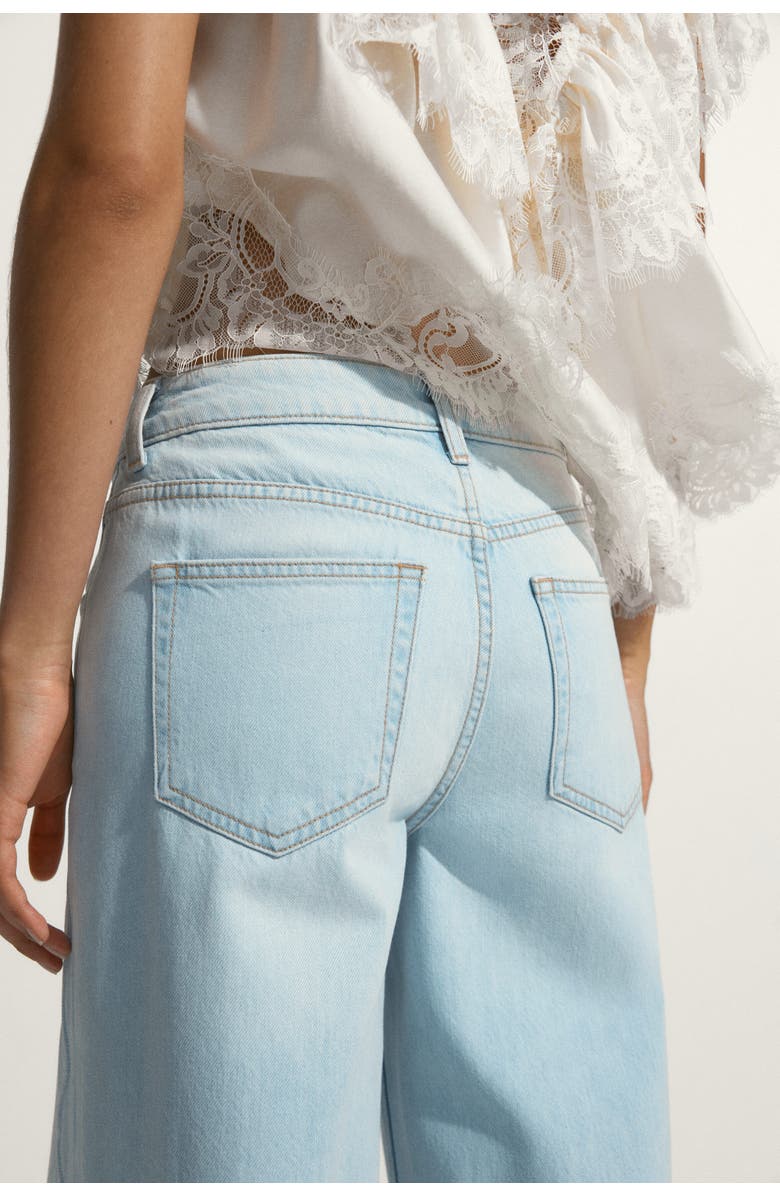 H&M Wide High Waist Jeans, Alternate, color, Light Denim Blue