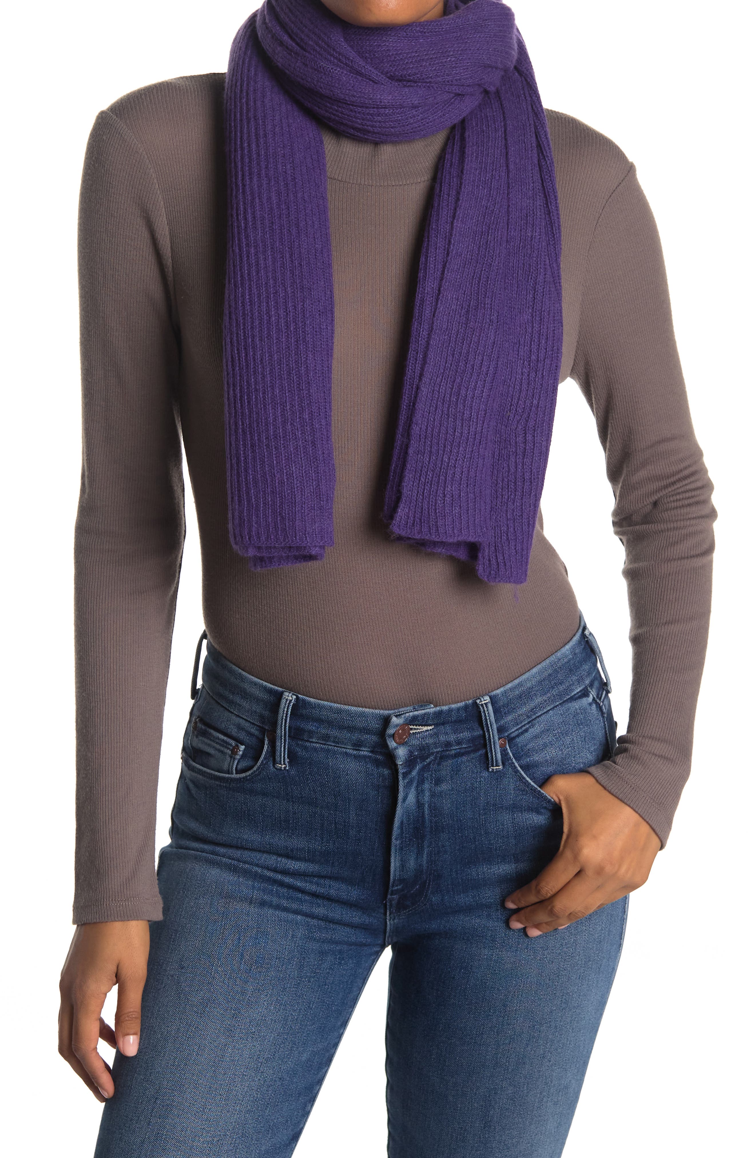 Portolano Ribbed Knit Wrap Scarf