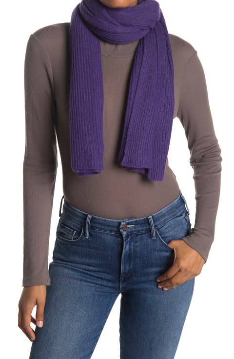 Ribbed Knit Wrap Scarf