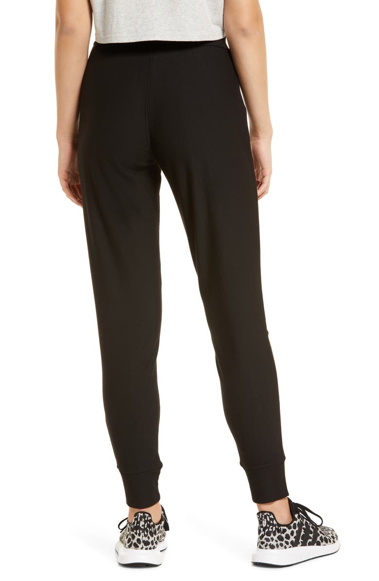 Hue Cozy Curves High Waist Pocket Joggers, Alternate, color, Black