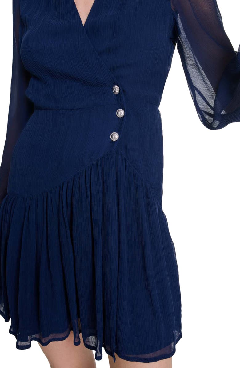 maje Short ruffled dress, Alternate, color, 