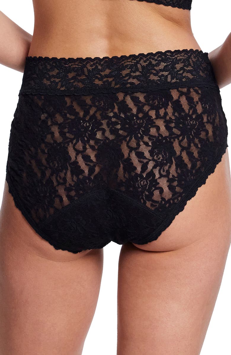 Hanky Panky x Saalt Signature Lace<sup>®</sup> Leakproof French Briefs, Alternate, color, Black