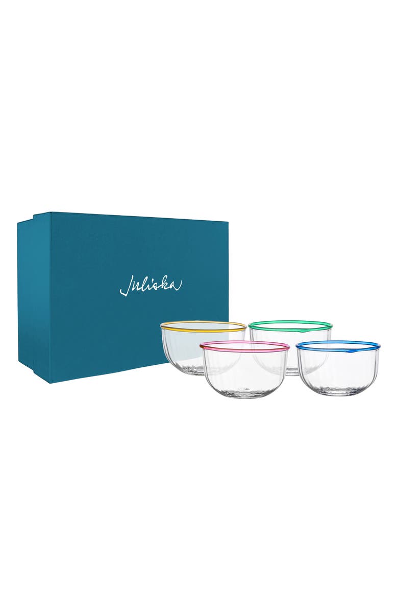 Juliska Nell Set of 4 Glass Bowls, Alternate, color, Multi