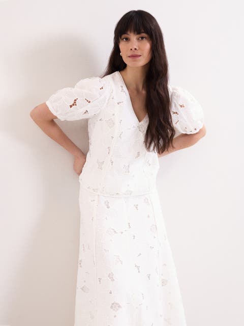 Marina V-Neck Lace Blouse