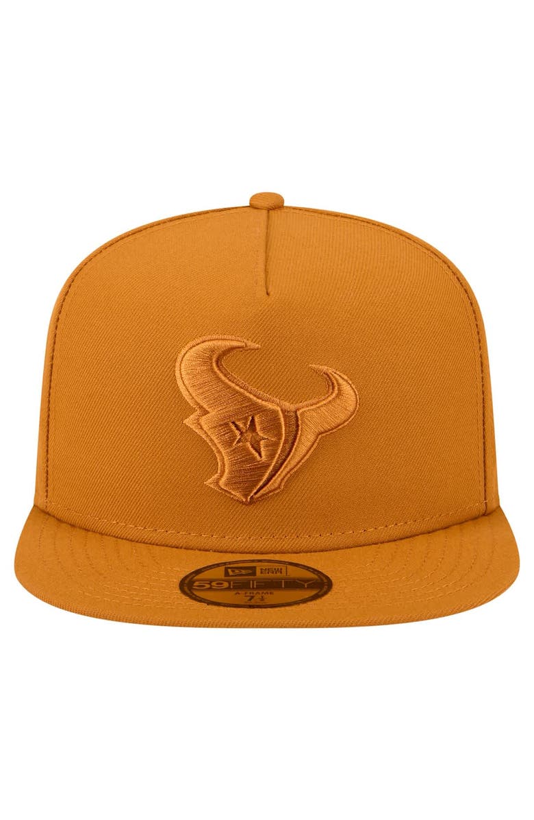 New Era Men's New Era Brown Houston Texans Color Pack A-Frame 59FIFTY Fitted Hat, Alternate, color, Brown