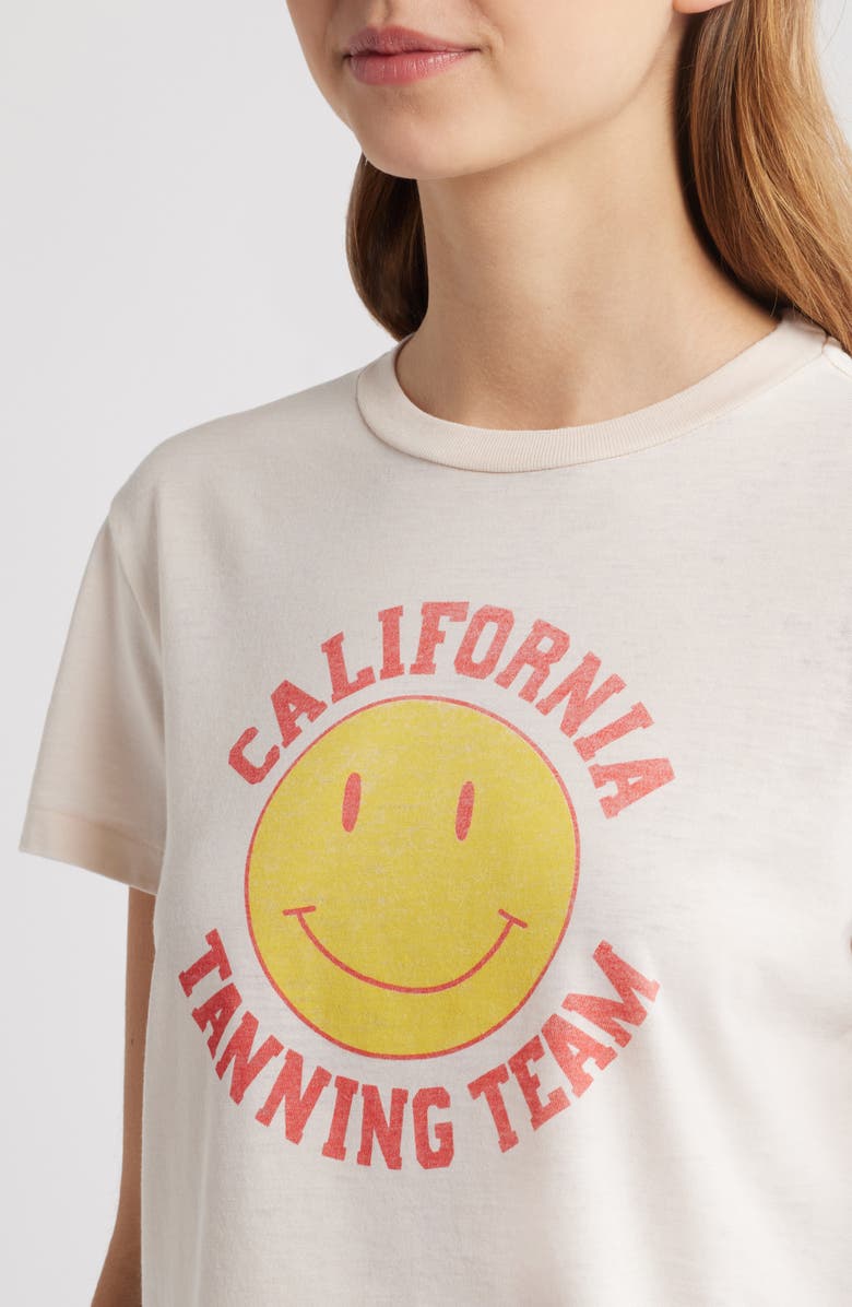Re/Done Tanning Team Relaxed Graphic T-Shirt, Alternate, color, Antique White