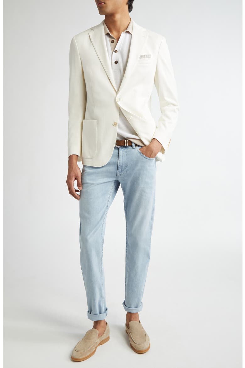 Unstructured Linen & Cotton Sport Coat, Alternate, color, 01N WHITE