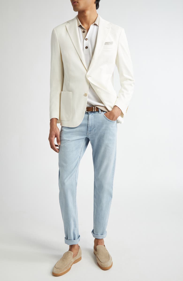 Eleventy Unstructured Linen & Cotton Sport Coat, Alternate, color, 01N White