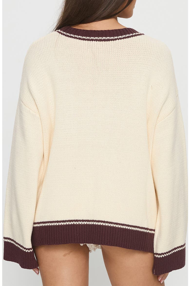 Rhianonn Horse Graphic Cotton Blend Sweater, Alternate, color, CREAM / BROWN