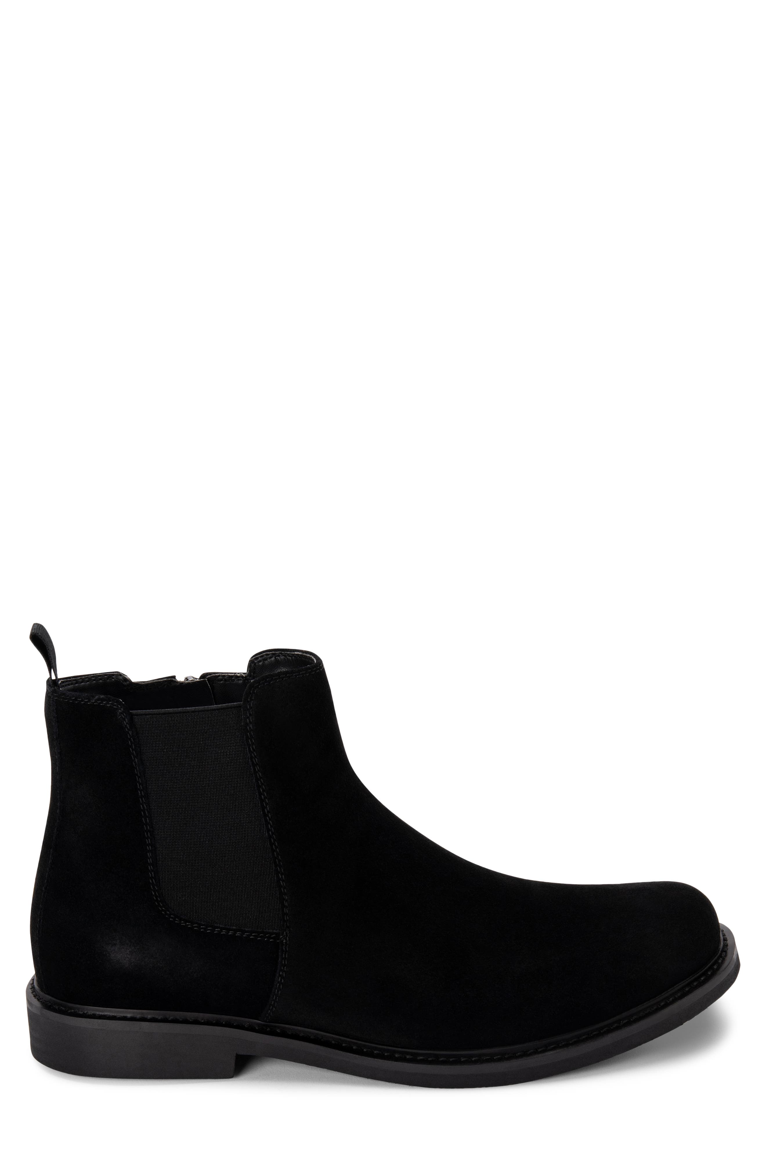Grant Waterproof Chelsea Boot, Alternate, color, BLACK SUEDE