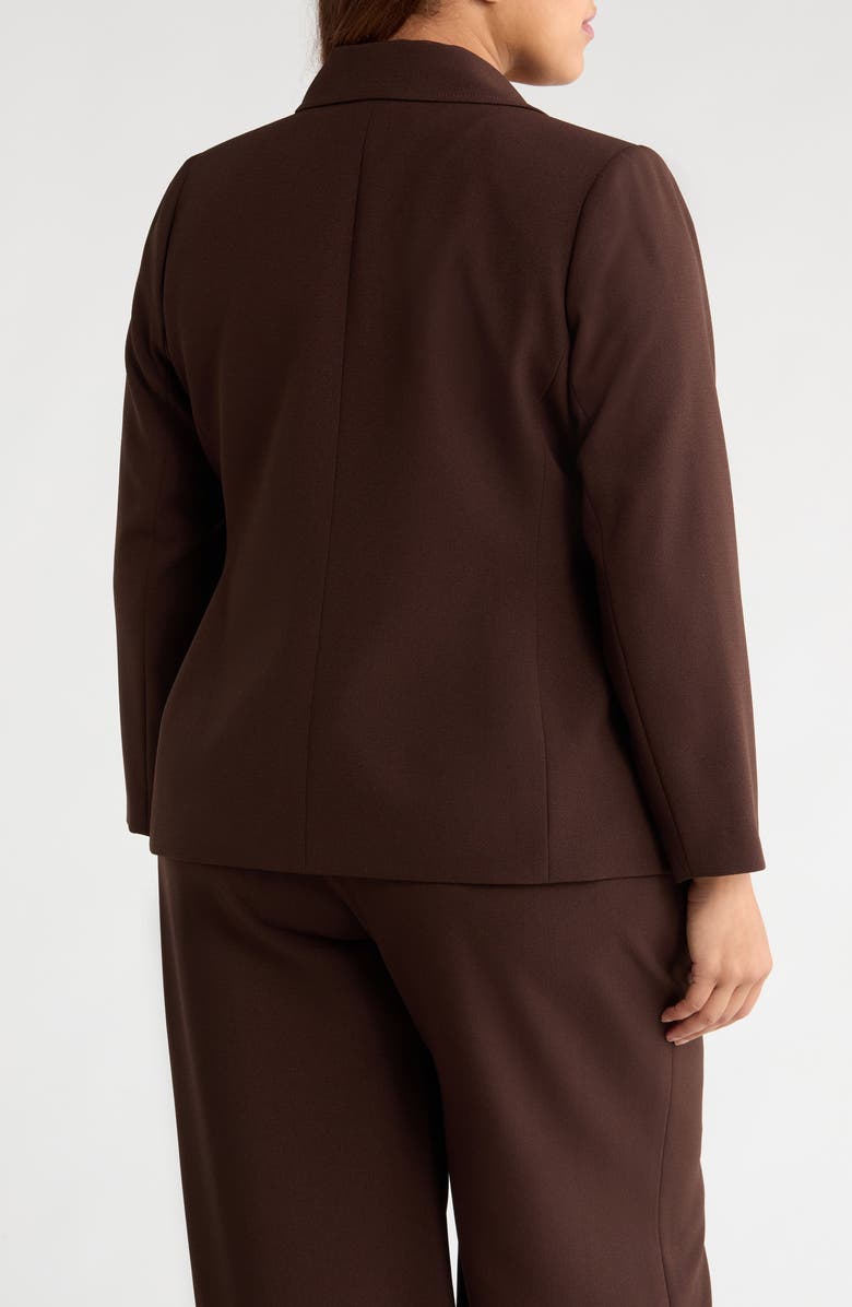 Tahari ASL One-Button Blazer, Alternate, color, Espresso