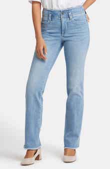 Marilyn Hollywood Frayed High Waist Straight Leg Jeans