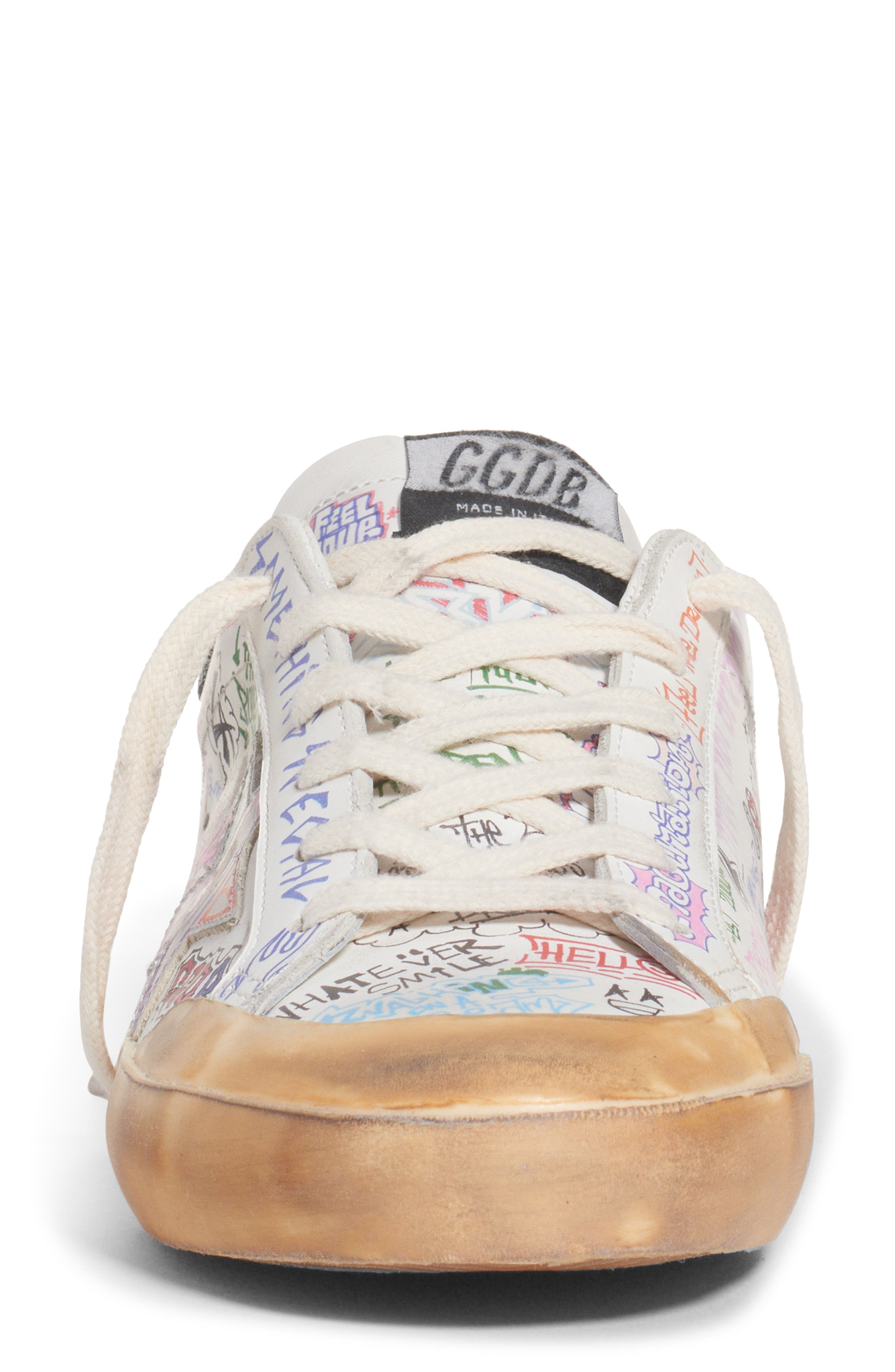 Golden Goose Super-Star Graffiti Low Top Sneaker, Alternate, color, 