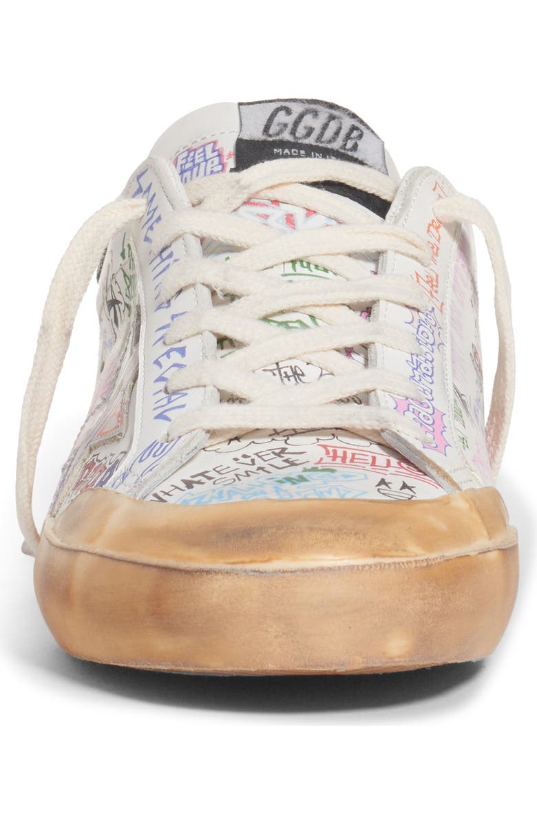 Golden Goose Super-Star Graffiti Low Top Sneaker, Alternate, color,