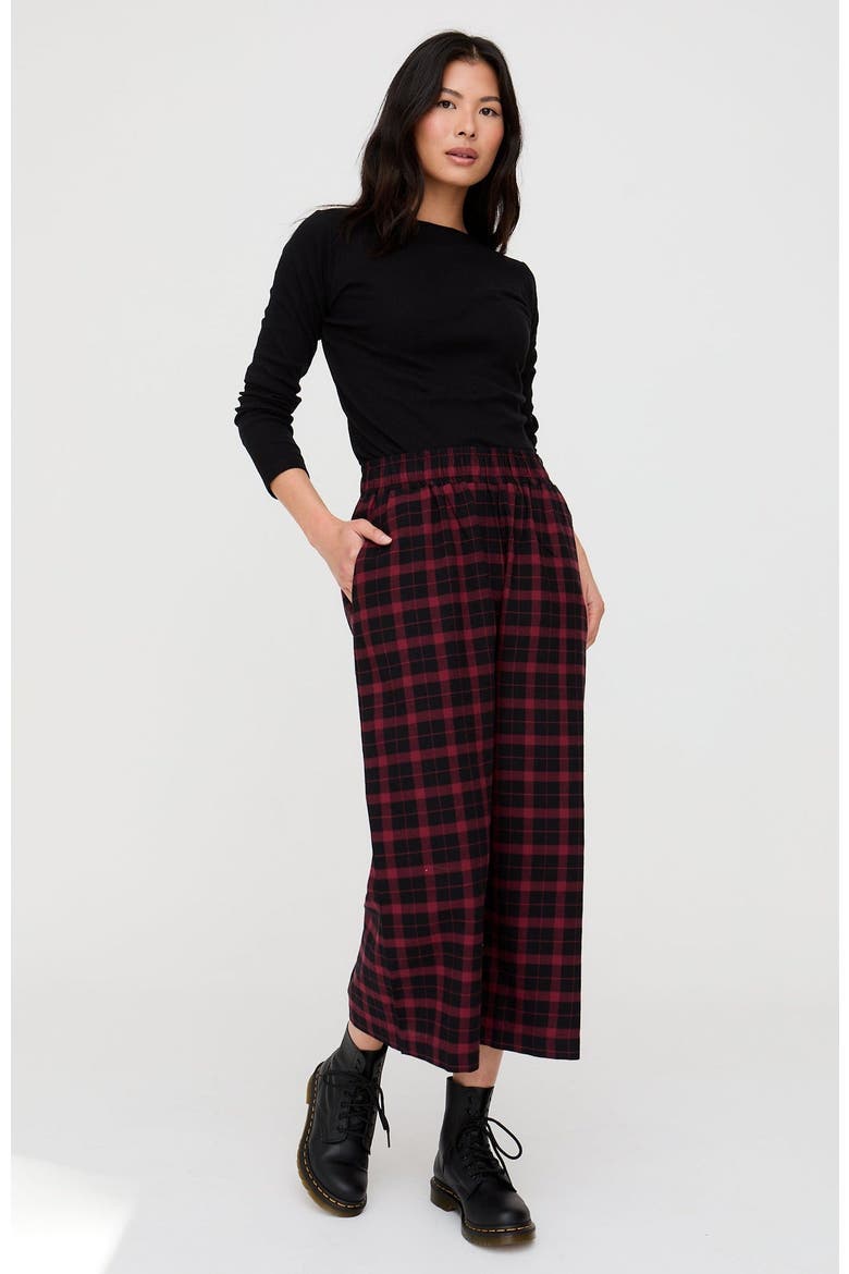 Organic Cotton Judy Crop Trousers, Alternate, color, Red