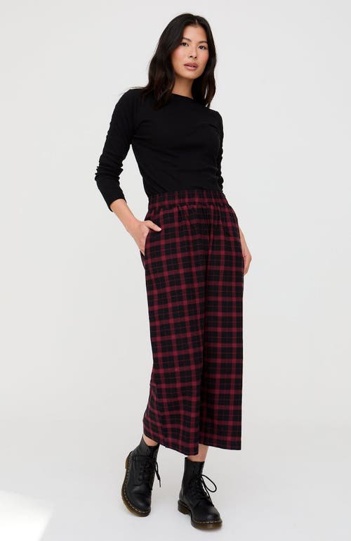 Turtledove London Organic Cotton Judy Crop Trousers In Red
