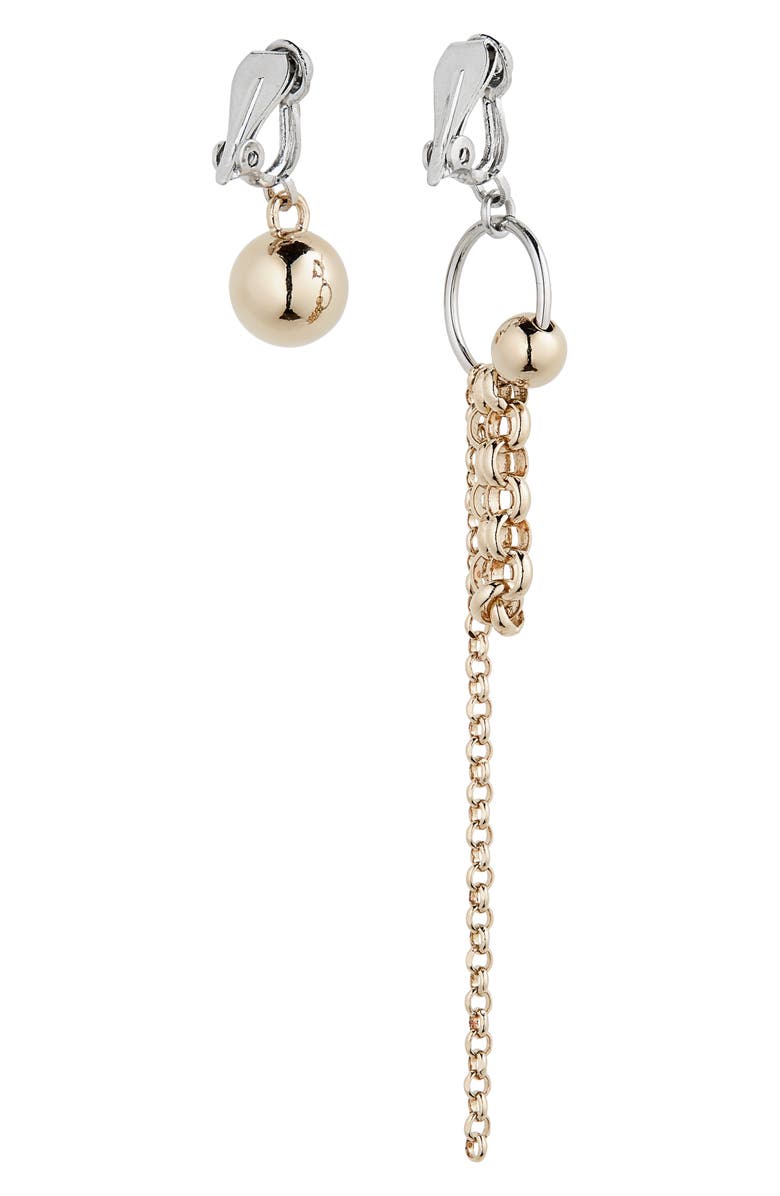 Justine Clenquet Lewis Clip-On Mismatched Drop Earrings, Alternate, color,