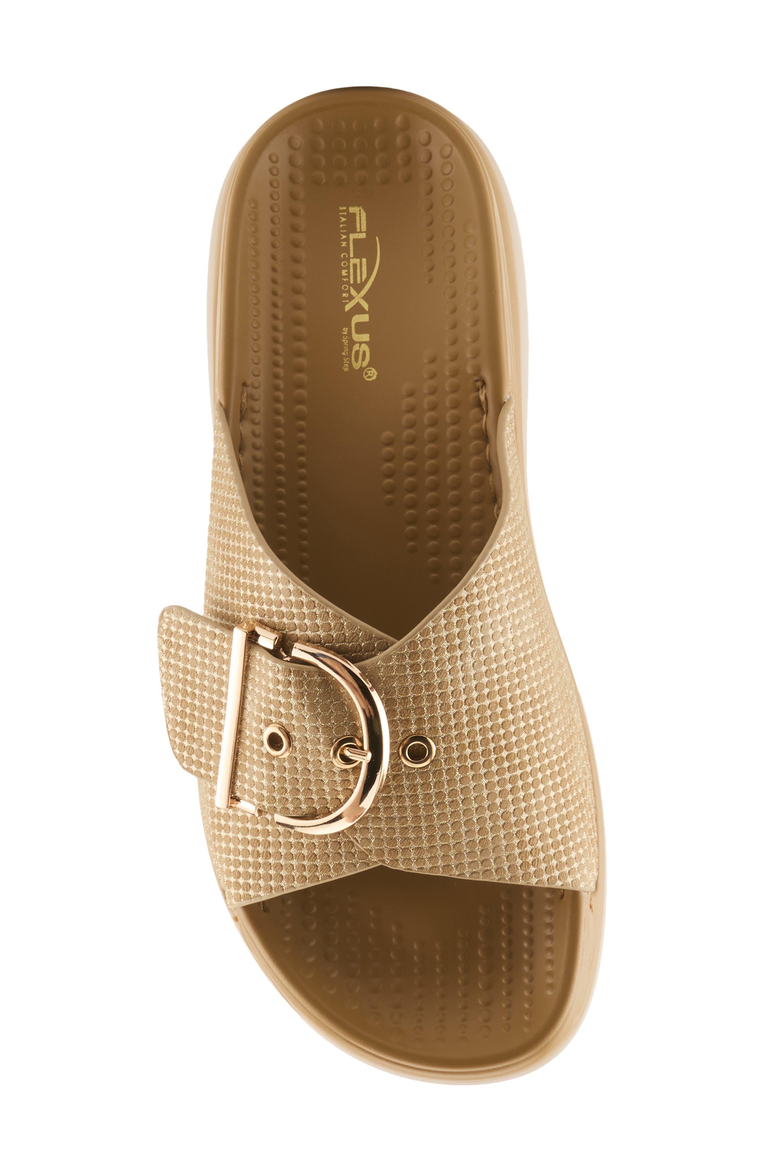 Brewer Slide Sandal, Alternate, color, TAN METALLIC