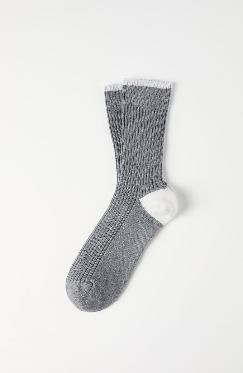 Brunello Cucinelli Cotton socks, Alternate, color, Grey