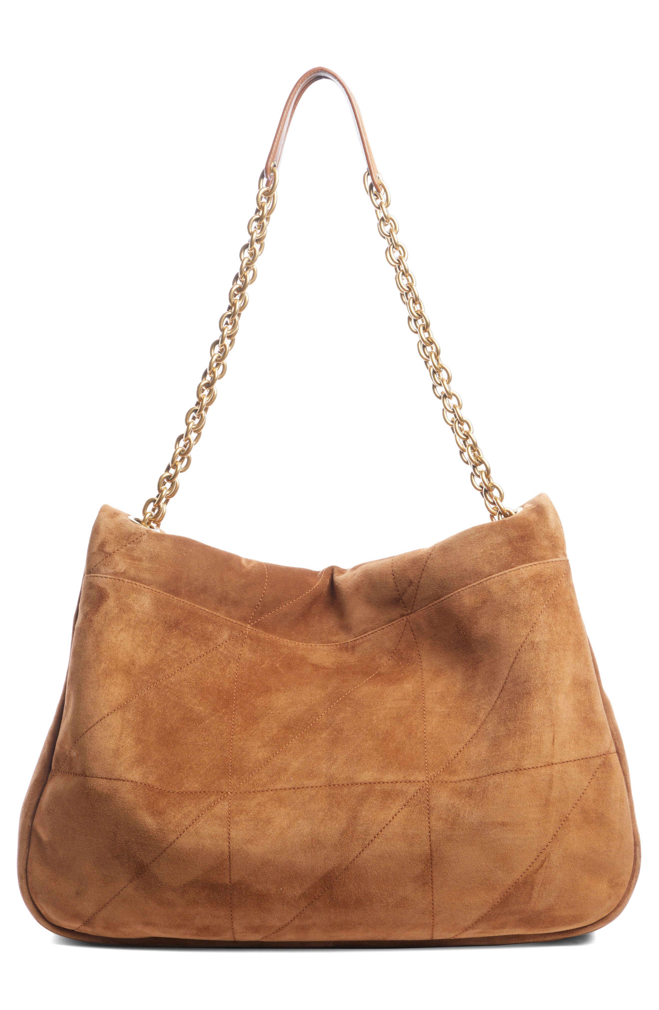 Jamie 4.3 Patchwork Suede Shoulder Bag, Alternate, color, BROWN CARAMEL