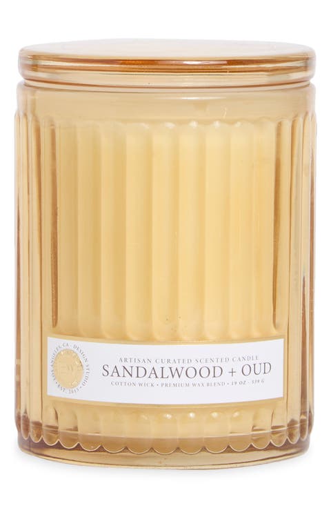 Santal & Spiced Oud Ridged Candle