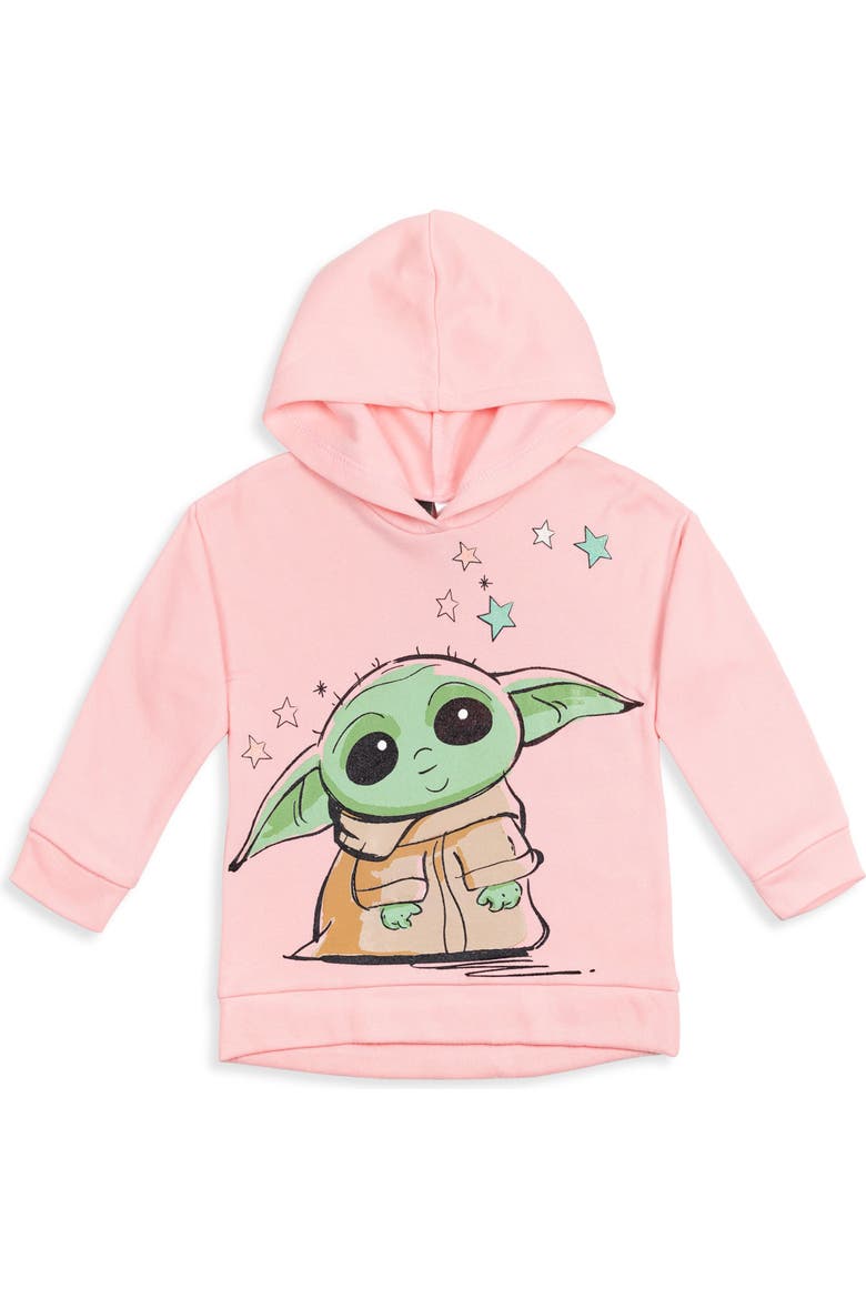 The Mandalorian Grogu Fleece Hoodie and Leggings Set, Alternate, color, Grogu Pink Green