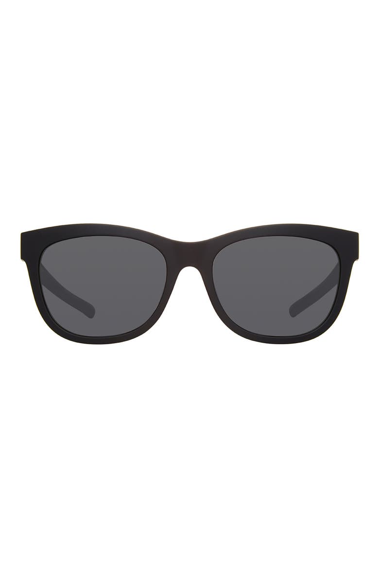 54mm Round Polarized Sunglasses, Main, color, BLACK/ GRAY