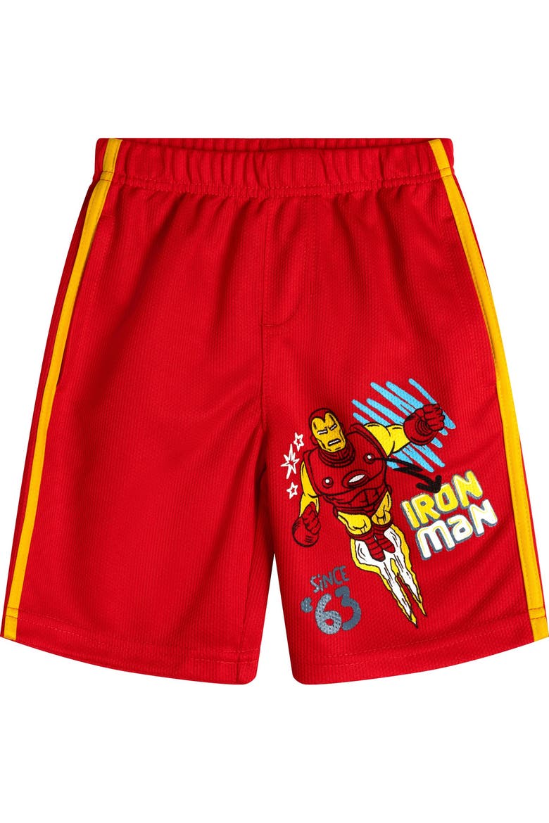 Avengers Athletic Mesh Shorts Multipack, Alternate, color, Navy Green Red