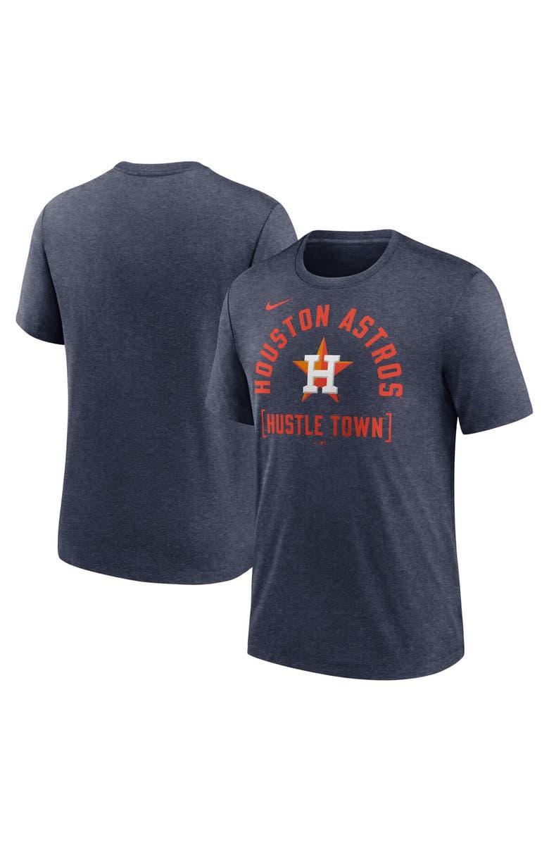 Nike Men's Nike Heather Navy Houston Astros Swing Big Tri-Blend T-Shirt, Alternate, color, Heather Navy