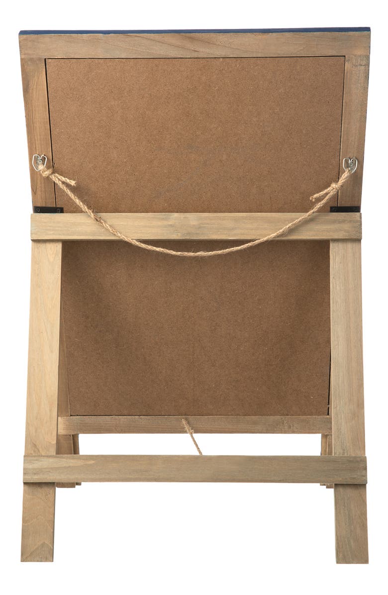 Glitzhome Patriotic Americana Wooden Easel Porch Decor, Alternate, color, Blue