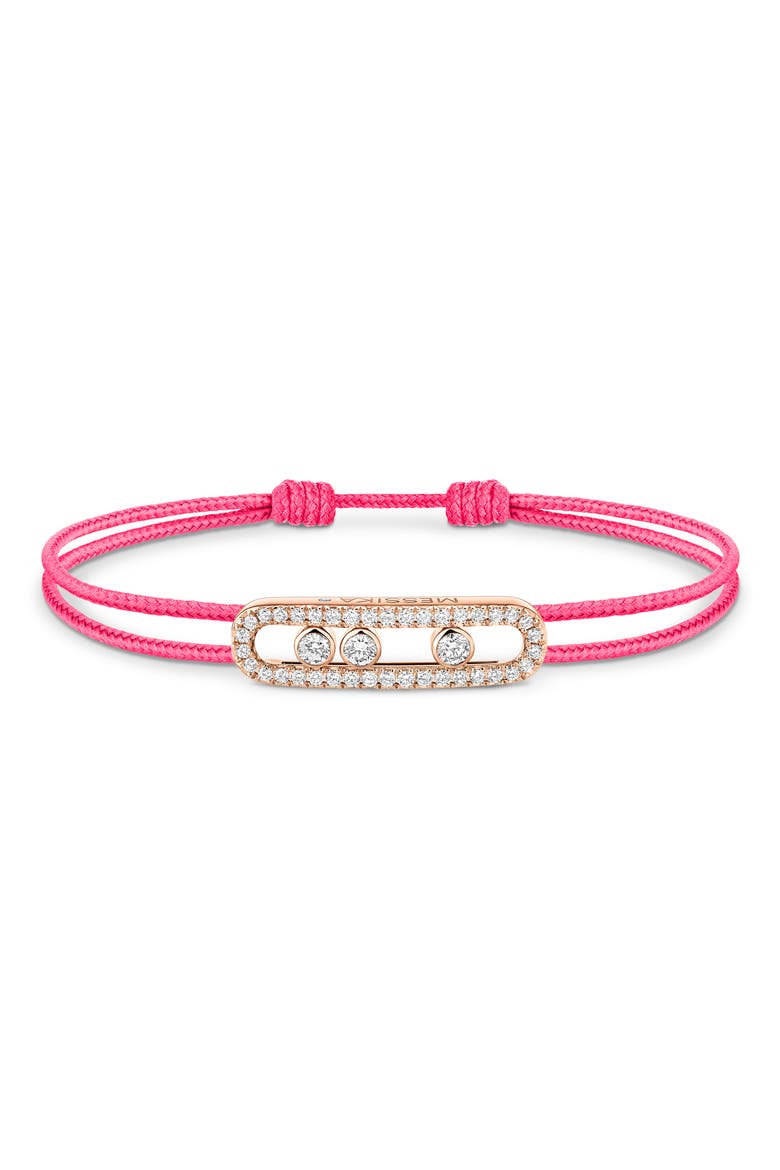 Care Pavé Diamond Friendship Bracelet, Main, color, PINK GOLD