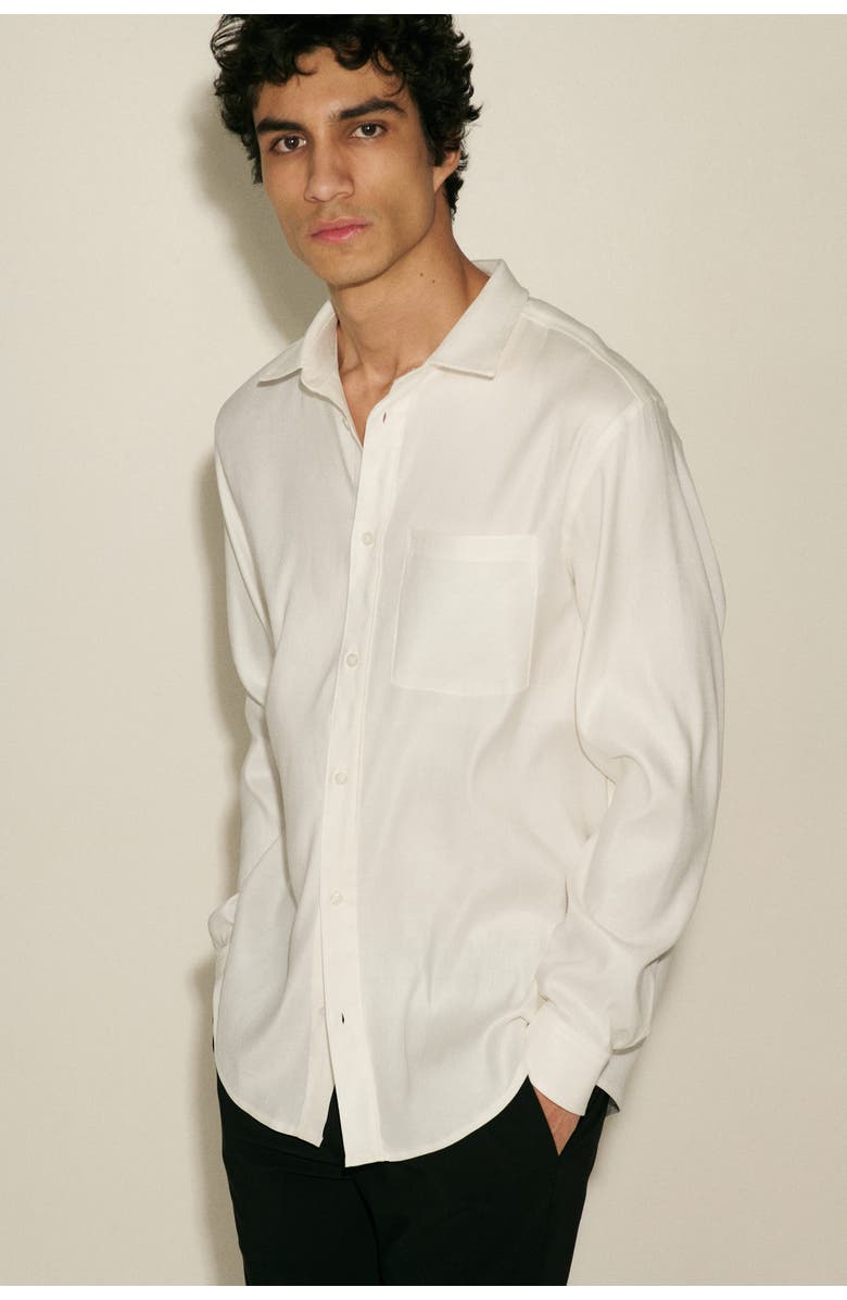H&M Regular-fit linen-blend shirt, Alternate, color, White